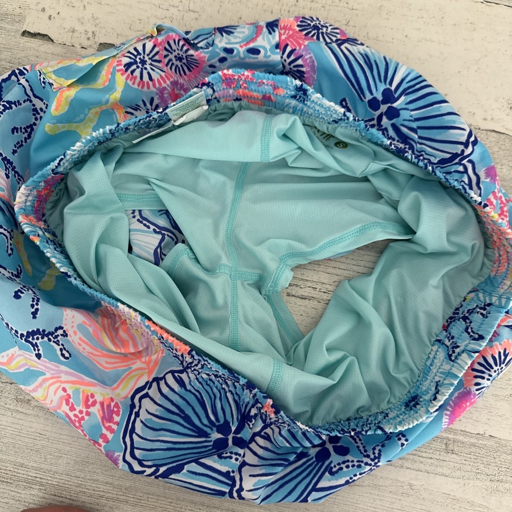 LILLY PULITZER BALI BLUE ONCE UPON A TIDE OCEAN TRAIL SHORTS SIZE S WOMEN'S - Picture 12 of 12